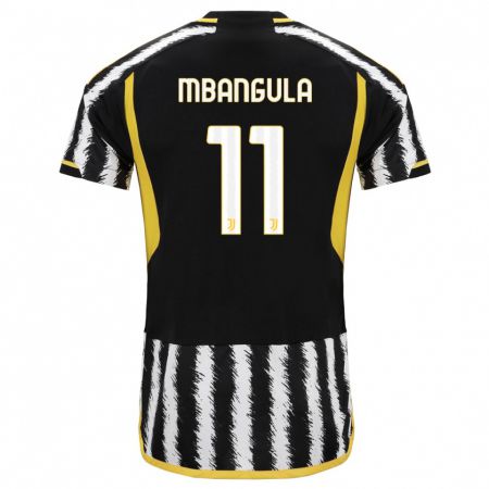 Kandiny Homme Maillot Samuel Mbangula #11 Noir Blanc Tenues Domicile 2023/24 T-Shirt