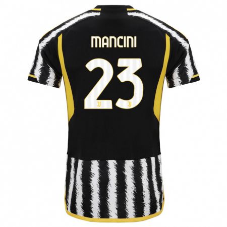 Kandiny Homme Maillot Tommaso Mancini #23 Noir Blanc Tenues Domicile 2023/24 T-Shirt