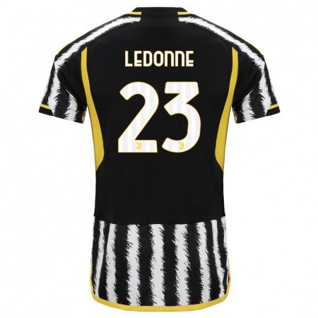 Kandiny Homme Maillot Nicolo Ledonne #23 Noir Blanc Tenues Domicile 2023/24 T-Shirt