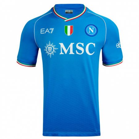 Kandiny Homme Maillot Fabio Scognamiglio #14 Bleu Ciel Tenues Domicile 2023/24 T-Shirt