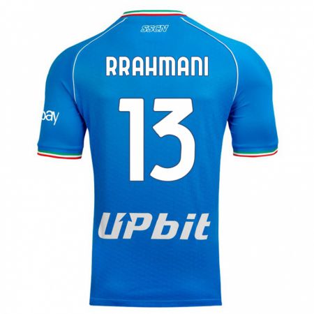 Kandiny Homme Maillot Amir Rrahmani #13 Bleu Ciel Tenues Domicile 2023/24 T-Shirt
