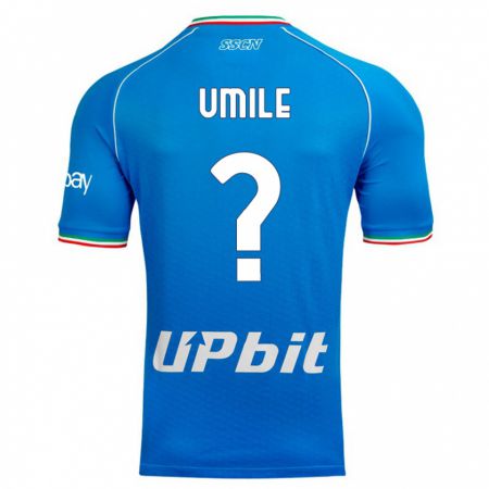 Kandiny Homme Maillot Bruno Umile #0 Bleu Ciel Tenues Domicile 2023/24 T-Shirt