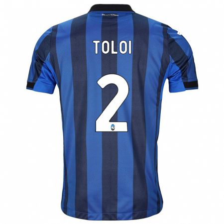 Kandiny Homme Maillot Rafael Tolói #2 Noir Bleu Tenues Domicile 2023/24 T-Shirt