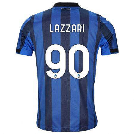 Kandiny Homme Maillot Ilaria Lazzari #90 Noir Bleu Tenues Domicile 2023/24 T-Shirt