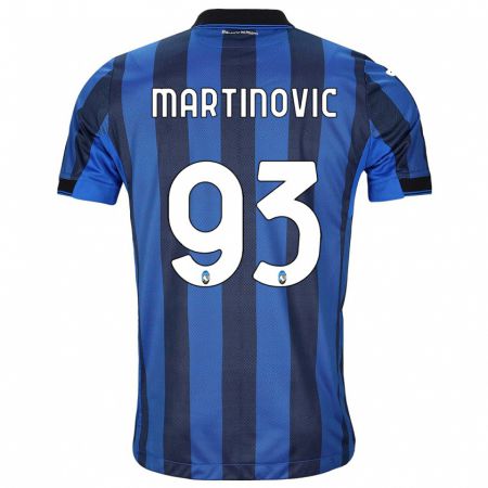 Kandiny Homme Maillot Melania Martinovic #93 Noir Bleu Tenues Domicile 2023/24 T-Shirt