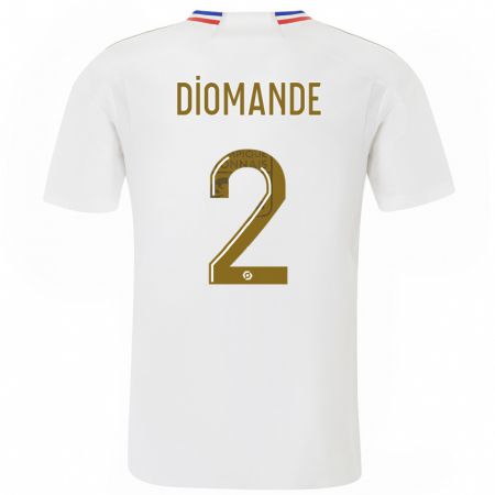 Kandiny Homme Maillot Sinaly Diomandé #2 Blanc Tenues Domicile 2023/24 T-Shirt