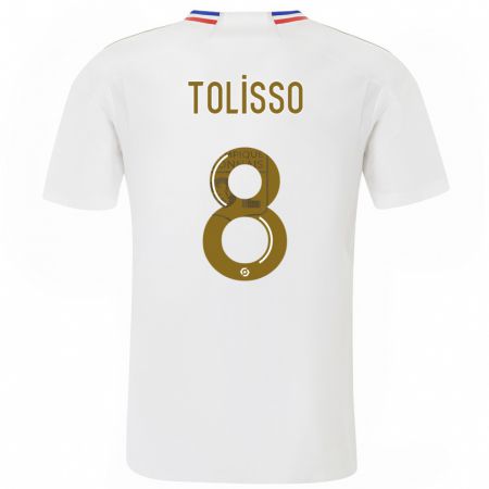 Kandiny Homme Maillot Corentin Tolisso #8 Blanc Tenues Domicile 2023/24 T-Shirt