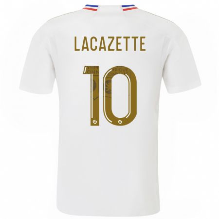 Kandiny Homme Maillot Alexandre Lacazette #10 Blanc Tenues Domicile 2023/24 T-Shirt