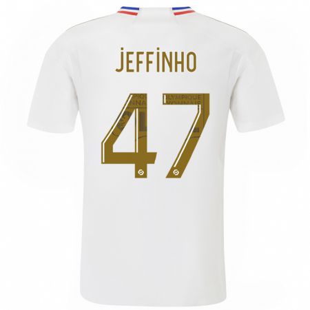 Kandiny Homme Maillot Jeffinho #47 Blanc Tenues Domicile 2023/24 T-Shirt