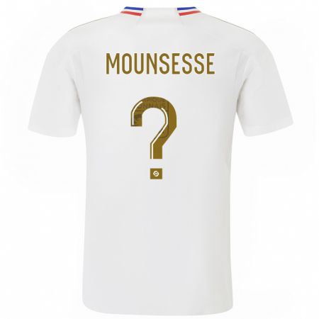 Kandiny Homme Maillot Jérémy Mounsesse #0 Blanc Tenues Domicile 2023/24 T-Shirt