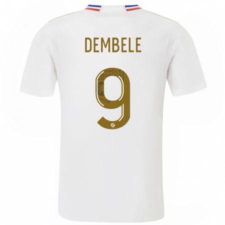 Kandiny Homme Maillot Moussa Dembele #9 Blanc Tenues Domicile 2023/24 T-Shirt