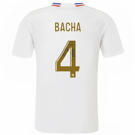 Kandiny Homme Maillot Selma Bacha #4 Blanc Tenues Domicile 2023/24 T-Shirt