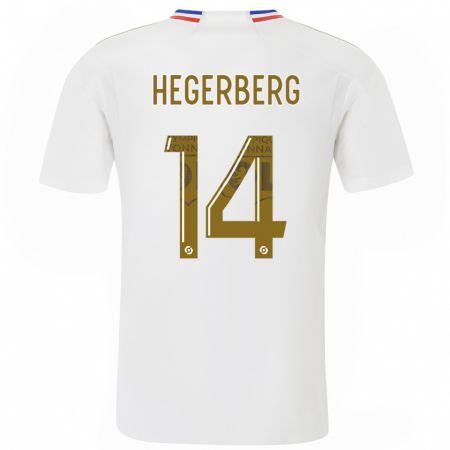 Kandiny Homme Maillot Ada Hegerberg #14 Blanc Tenues Domicile 2023/24 T-Shirt