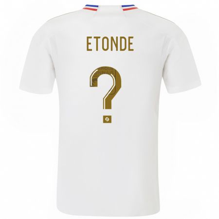 Kandiny Homme Maillot Emeric Etonde #0 Blanc Tenues Domicile 2023/24 T-Shirt