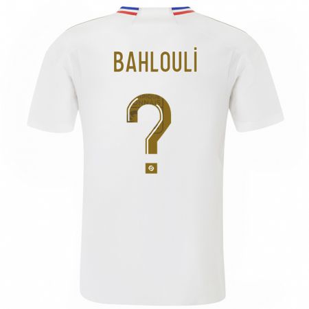 Kandiny Homme Maillot Djibrail Bahlouli #0 Blanc Tenues Domicile 2023/24 T-Shirt