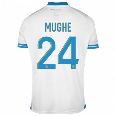 Kandiny Homme Maillot François Mughe #24 Blanc Tenues Domicile 2023/24 T-Shirt