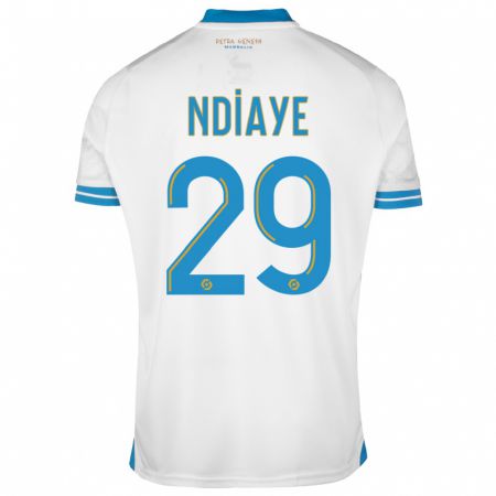 Kandiny Homme Maillot Iliman Ndiaye #29 Blanc Tenues Domicile 2023/24 T-Shirt