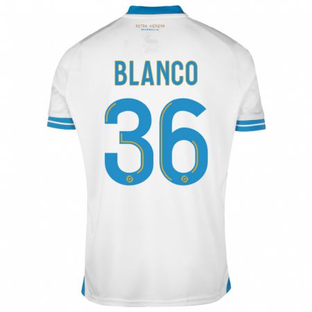 Kandiny Homme Maillot Rubén Blanco #36 Blanc Tenues Domicile 2023/24 T-Shirt