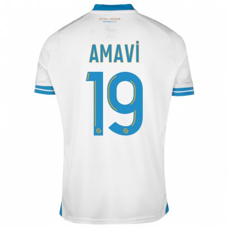 Kandiny Homme Maillot Jordan Amavi #19 Blanc Tenues Domicile 2023/24 T-Shirt