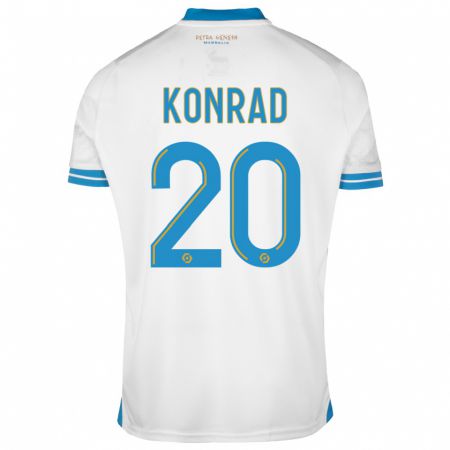 Kandiny Homme Maillot Konrad De La Fuente #20 Blanc Tenues Domicile 2023/24 T-Shirt
