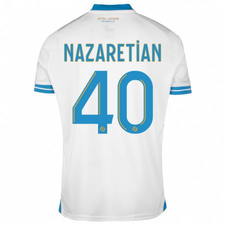 Kandiny Homme Maillot Manuel Nazaretian #40 Blanc Tenues Domicile 2023/24 T-Shirt