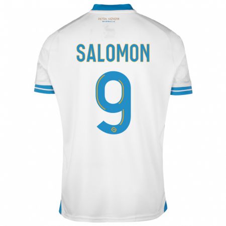 Kandiny Homme Maillot Maeva Salomon #9 Blanc Tenues Domicile 2023/24 T-Shirt