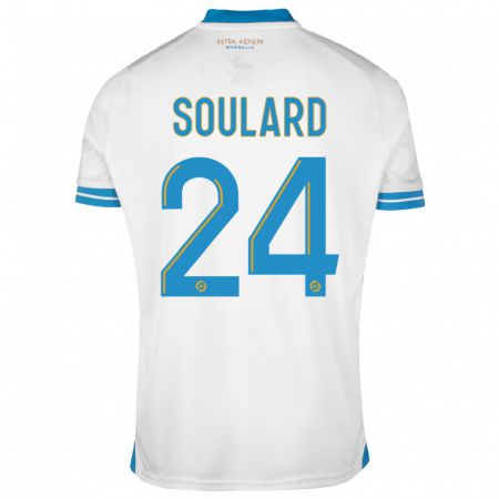 Kandiny Homme Maillot Amandine Soulard #24 Blanc Tenues Domicile 2023/24 T-Shirt