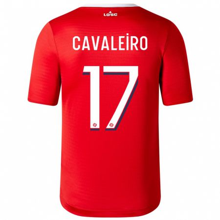 Kandiny Homme Maillot Ivan Cavaleiro #17 Rouge Tenues Domicile 2023/24 T-Shirt