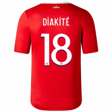 Kandiny Homme Maillot Bafodé Diakité #18 Rouge Tenues Domicile 2023/24 T-Shirt
