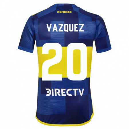 Kandiny Homme Maillot Constanza Vazquez #20 Bleu Foncé Jaune Tenues Domicile 2023/24 T-Shirt