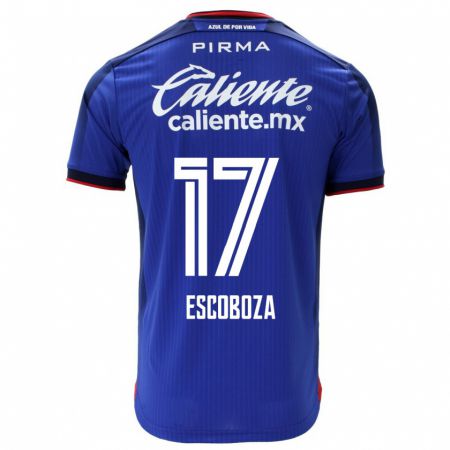 Kandiny Homme Maillot Alonso Escoboza #17 Bleu Tenues Domicile 2023/24 T-Shirt