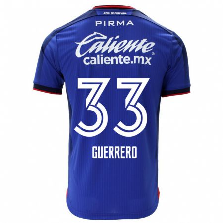 Kandiny Homme Maillot Rafael Guerrero #33 Bleu Tenues Domicile 2023/24 T-Shirt