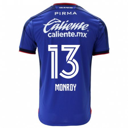 Kandiny Homme Maillot Daniela Monroy #13 Bleu Tenues Domicile 2023/24 T-Shirt