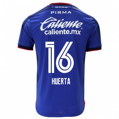 Kandiny Homme Maillot Ana Gabriela Huerta #16 Bleu Tenues Domicile 2023/24 T-Shirt