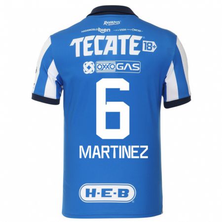 Kandiny Homme Maillot Alejandra Martinez #6 Bleu Blanc Tenues Domicile 2023/24 T-Shirt