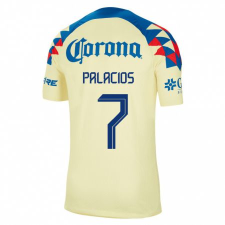 Kandiny Homme Maillot Kiana Palacios #7 Jaune Tenues Domicile 2023/24 T-Shirt