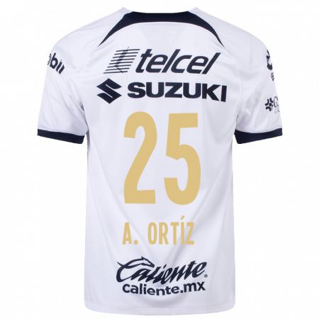 Kandiny Homme Maillot Arturo Ortiz #25 Blanc Tenues Domicile 2023/24 T-Shirt