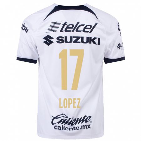 Kandiny Homme Maillot Leonel Lopez #17 Blanc Tenues Domicile 2023/24 T-Shirt