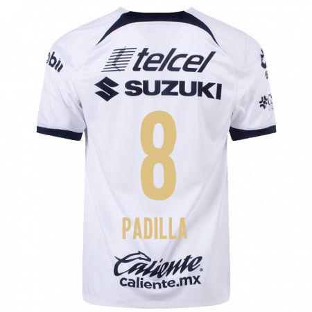 Kandiny Homme Maillot Dania Padilla #8 Blanc Tenues Domicile 2023/24 T-Shirt