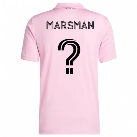 Kandiny Homme Maillot Nick Marsman #0 Rose Tenues Domicile 2023/24 T-Shirt