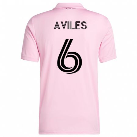 Kandiny Homme Maillot Tomás Avilés #6 Rose Tenues Domicile 2023/24 T-Shirt