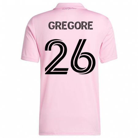 Kandiny Homme Maillot Gregore #26 Rose Tenues Domicile 2023/24 T-Shirt
