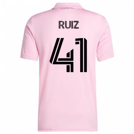 Kandiny Homme Maillot David Ruíz #41 Rose Tenues Domicile 2023/24 T-Shirt