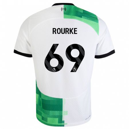 Kandiny Homme Maillot Fidel O'rourke #69 Blanc Vert Tenues Extérieur 2023/24 T-Shirt