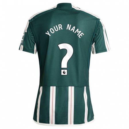 Kandiny Homme Maillot Votre Nom #0 Vert Foncé Tenues Extérieur 2023/24 T-Shirt
