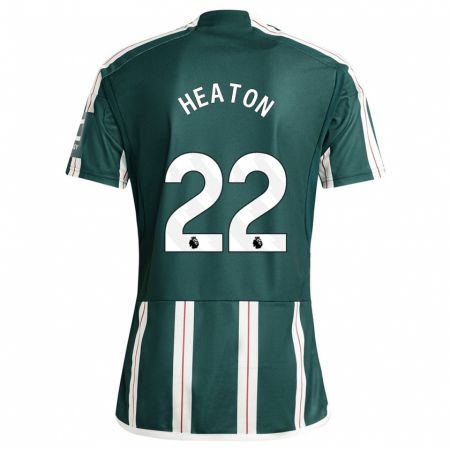 Kandiny Homme Maillot Tom Heaton #22 Vert Foncé Tenues Extérieur 2023/24 T-Shirt