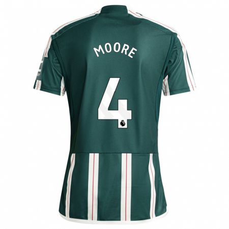 Kandiny Homme Maillot Jade Moore #4 Vert Foncé Tenues Extérieur 2023/24 T-Shirt