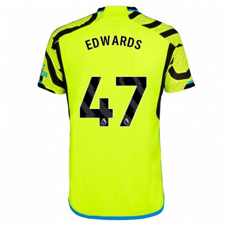 Kandiny Homme Maillot Khayon Edwards #47 Jaune Tenues Extérieur 2023/24 T-Shirt