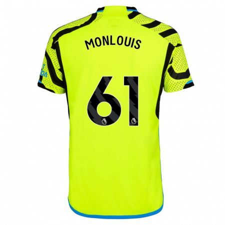 Kandiny Homme Maillot Zane Monlouis #61 Jaune Tenues Extérieur 2023/24 T-Shirt