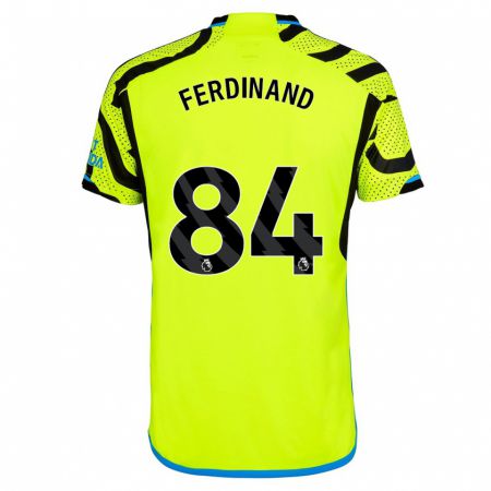 Kandiny Homme Maillot Seb Ferdinand #84 Jaune Tenues Extérieur 2023/24 T-Shirt